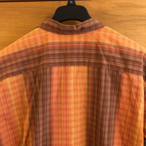 Patagonia Puckerware Mens Size XL Button Up Seersucker Shirt Plaid Short Sleeve - Picture 7 of 10